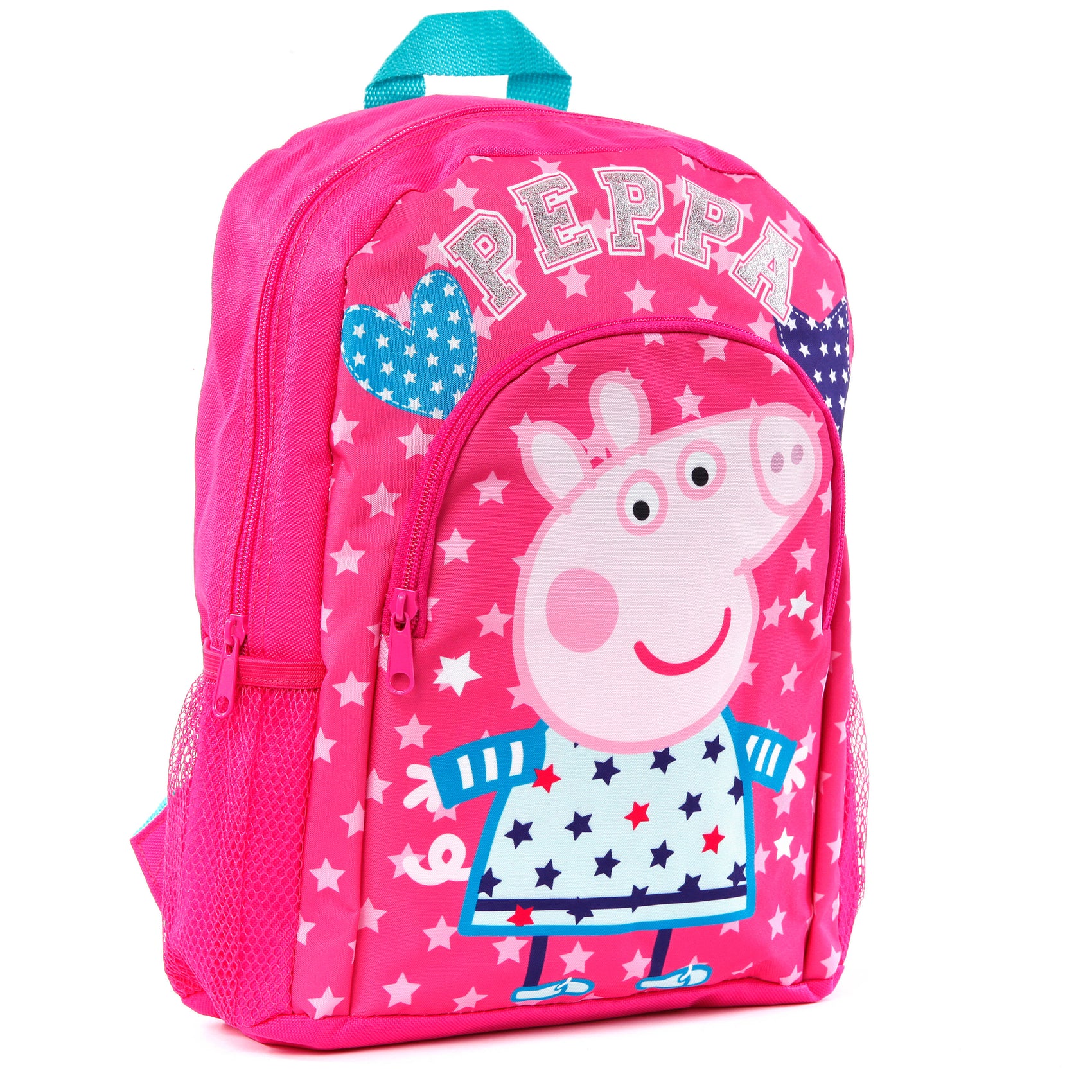 Girls Character Shop Peppa Pig Stars and Hearts Backpack Pink