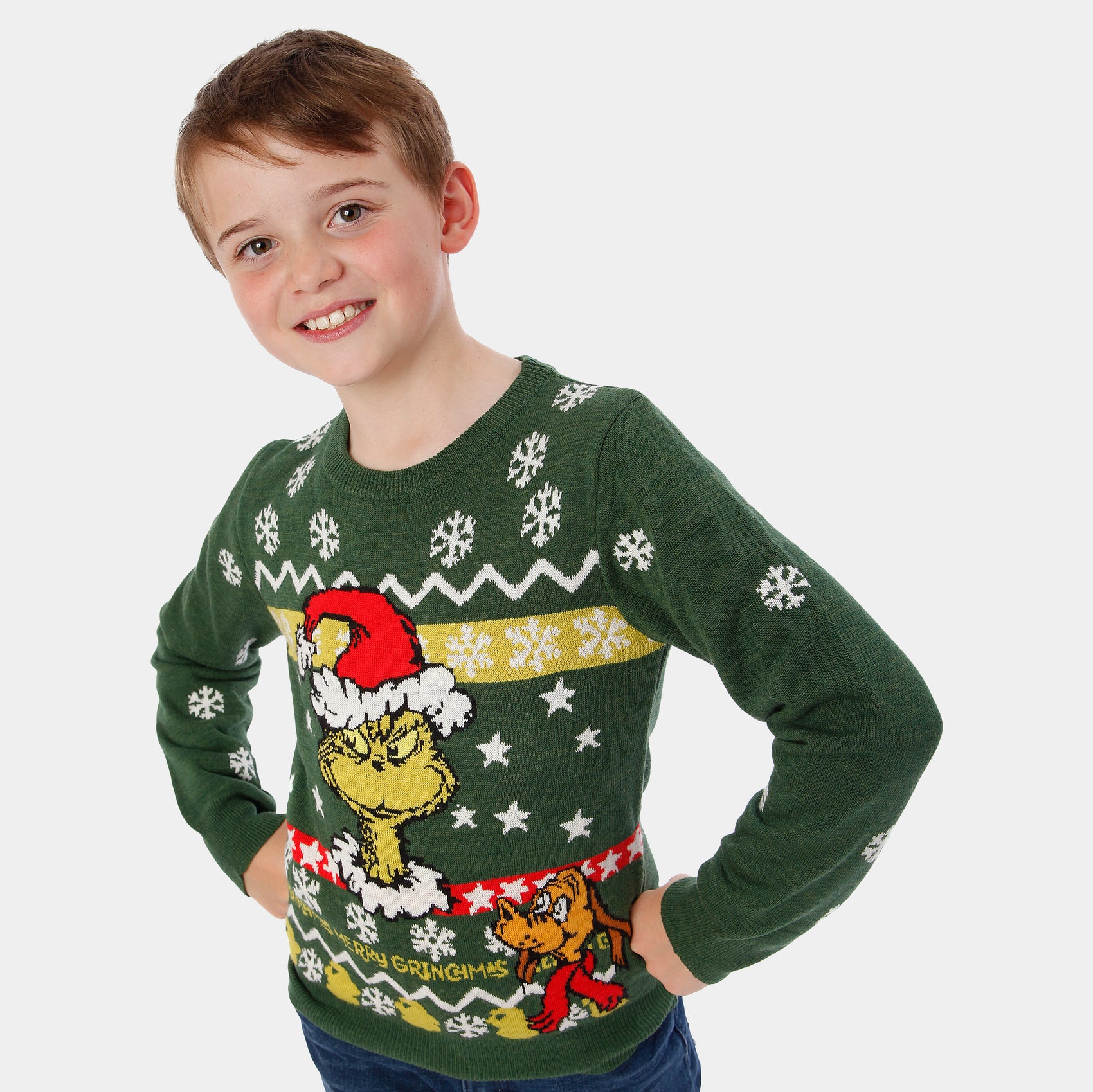 The Grinch Christmas Jumper Kids Official Character