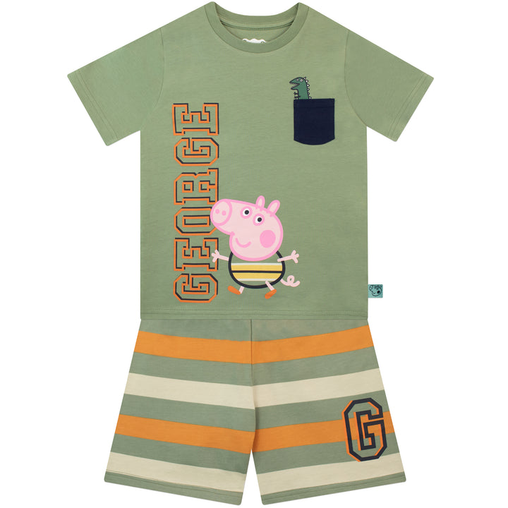 George Pig Oversized Sweater & Leggings Outfit, Organic Baby Clothes